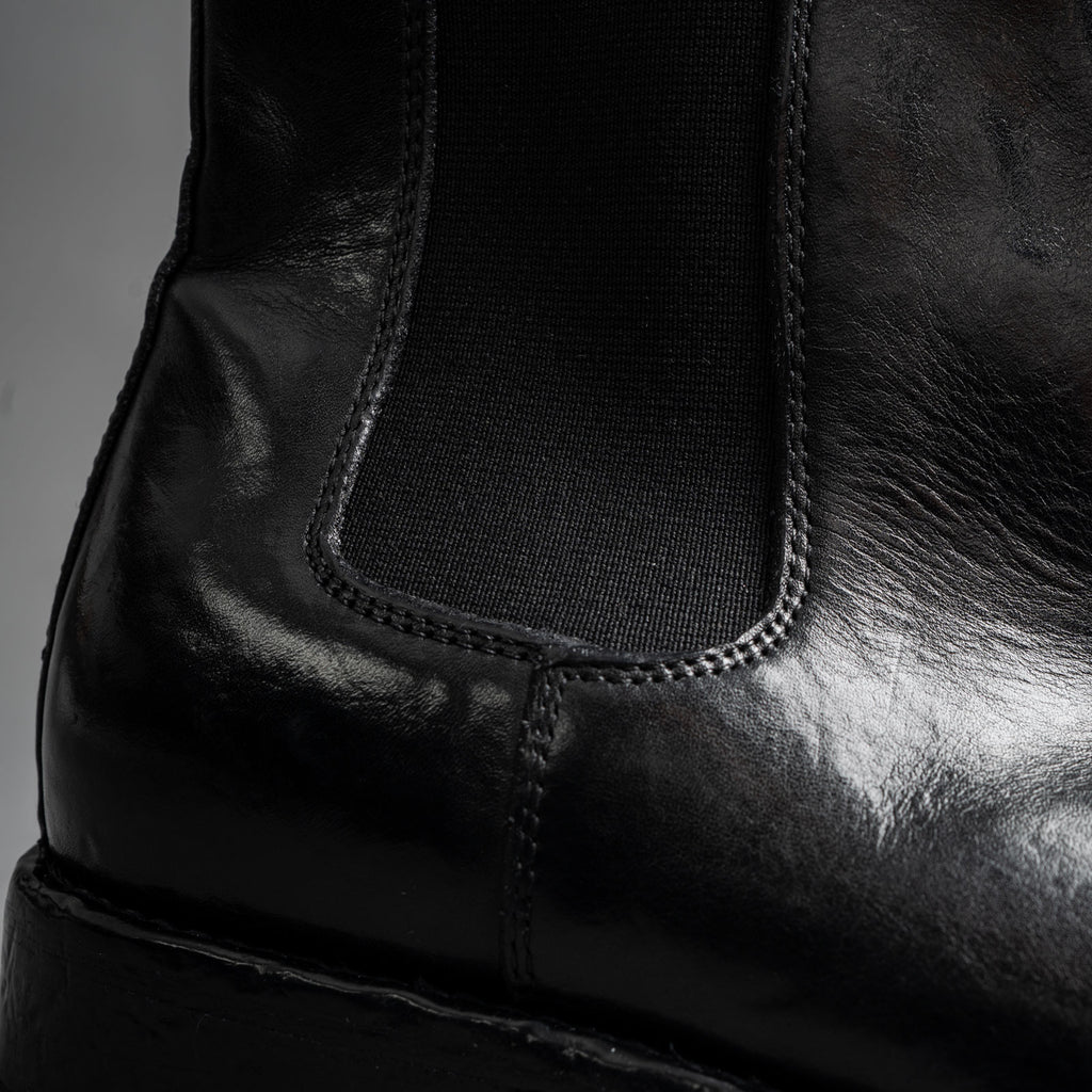 Washed Polished Leather Chelsea Boots