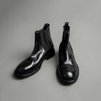 Washed Polished Leather Chelsea Boots