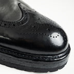 Washed Leather Brogue Work Boots