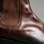 Washed Leather Chelsea Boots Mahogany
