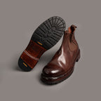 Washed Cowhide Leather Chelsea Boots