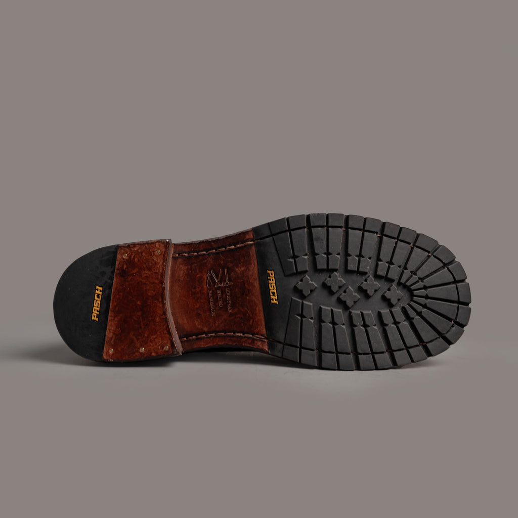 Washed Cowhide Leather Chelsea Boots