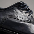 Midnight Navy Washed Leather Derby Shoes