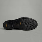 Black Washed Leather Derby Shoes