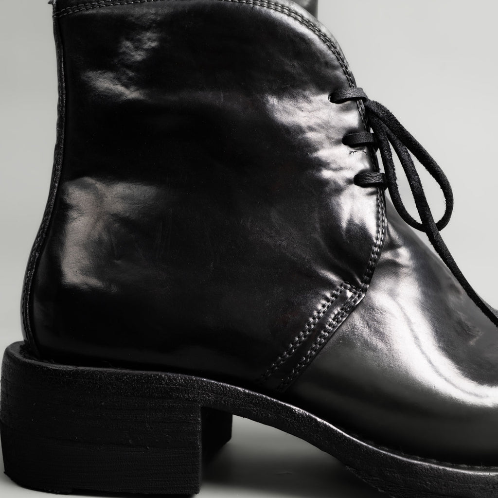 Washed Shell Cordovan Chelsea Boots Black