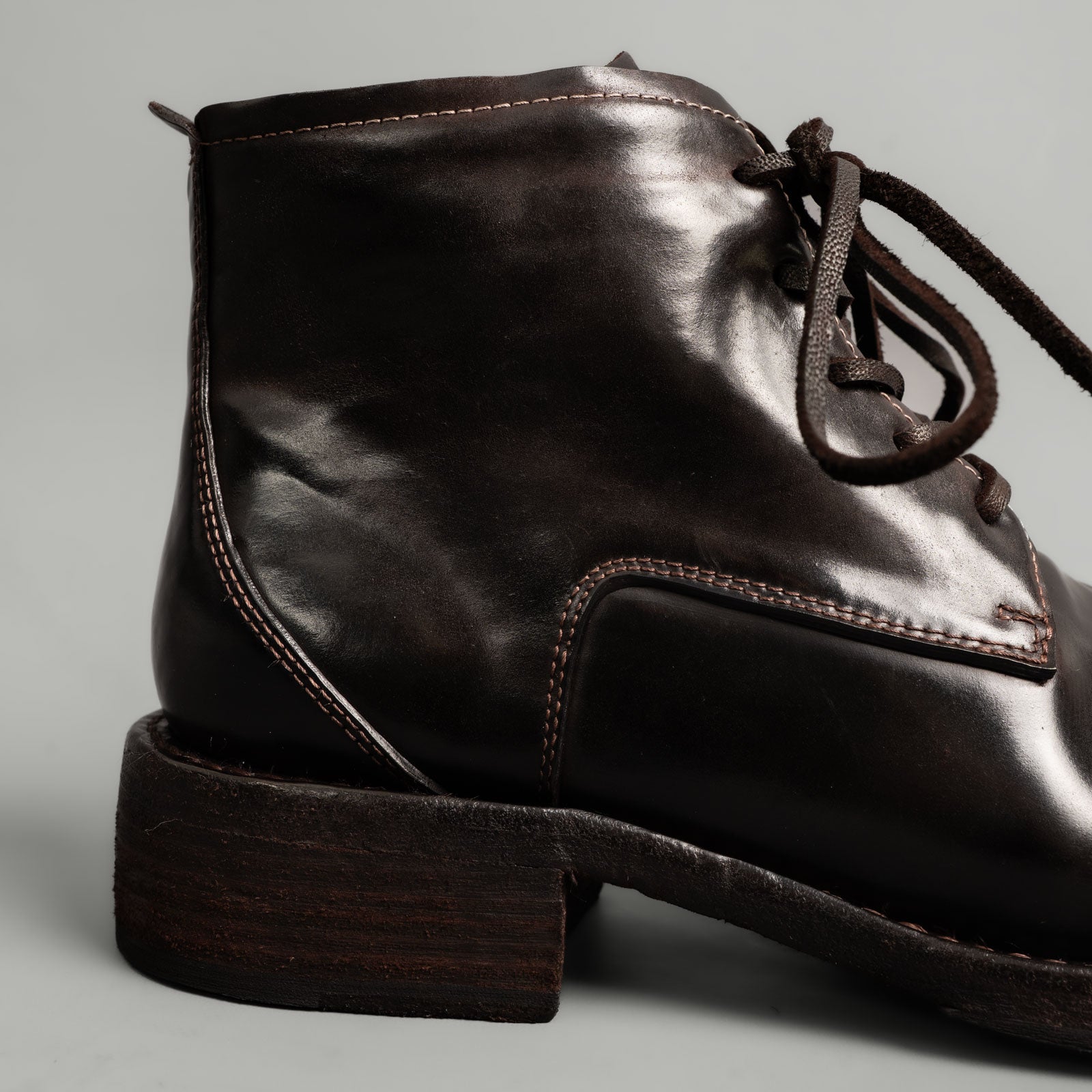 Washed Cordovan High-Top Chukka