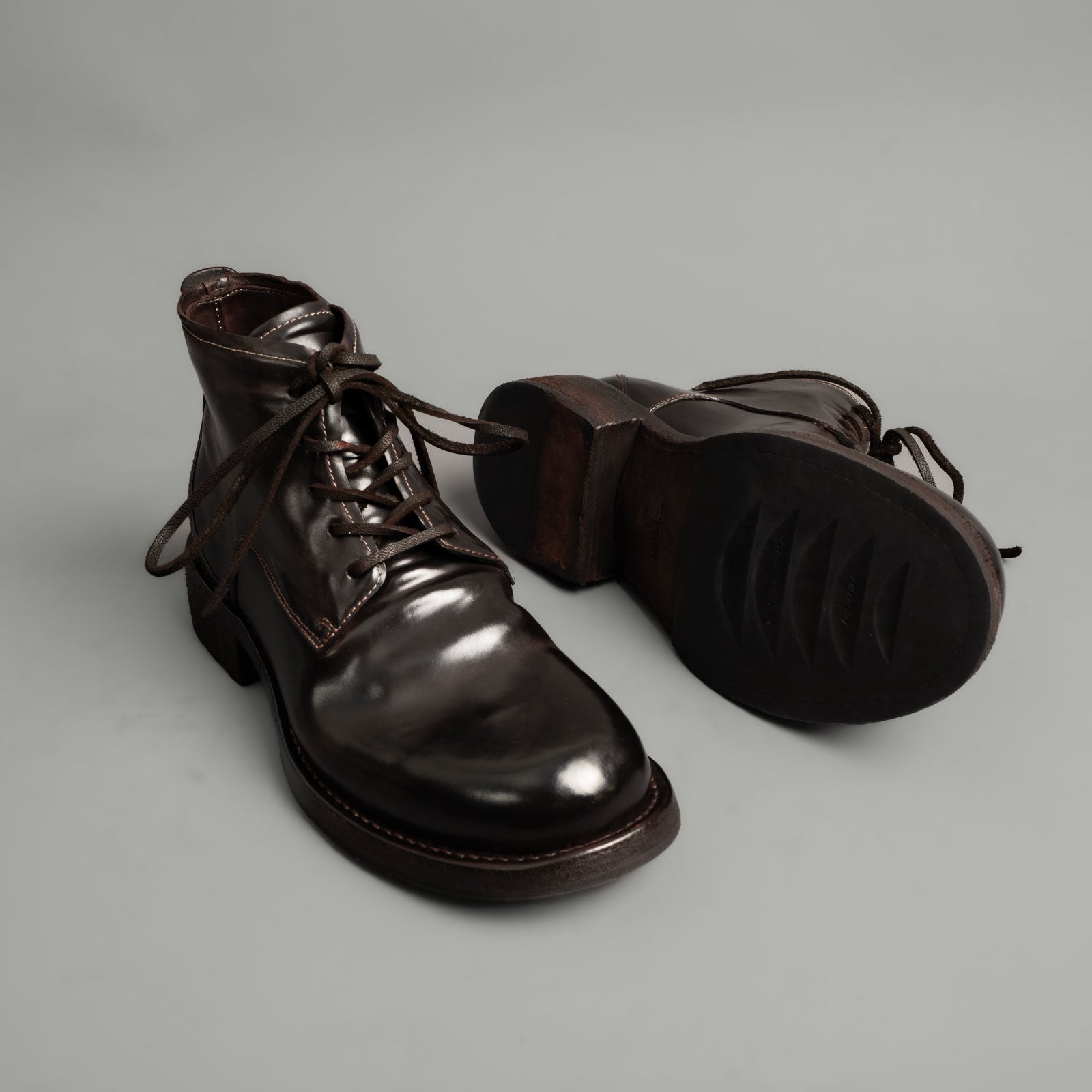 Washed Cordovan High-Top Chukka
