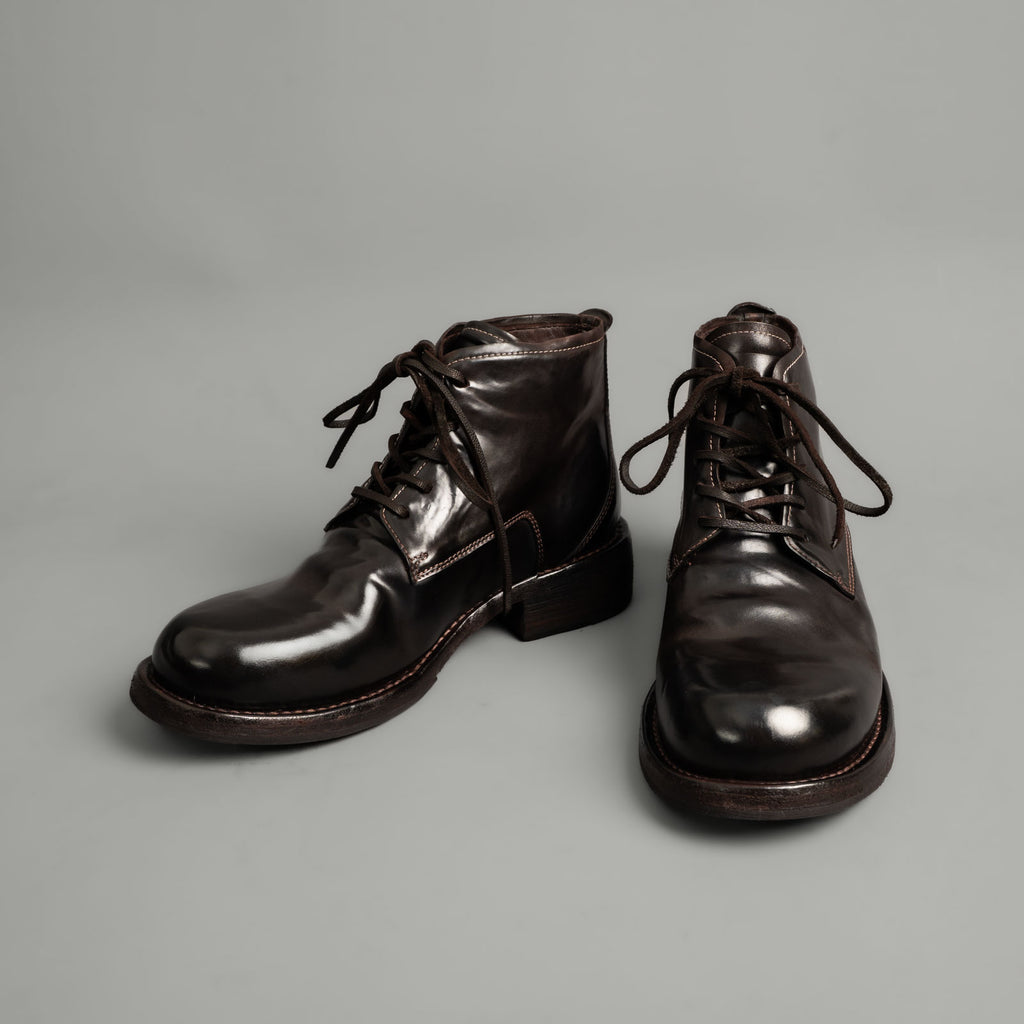 Washed Cordovan High-Top Chukka