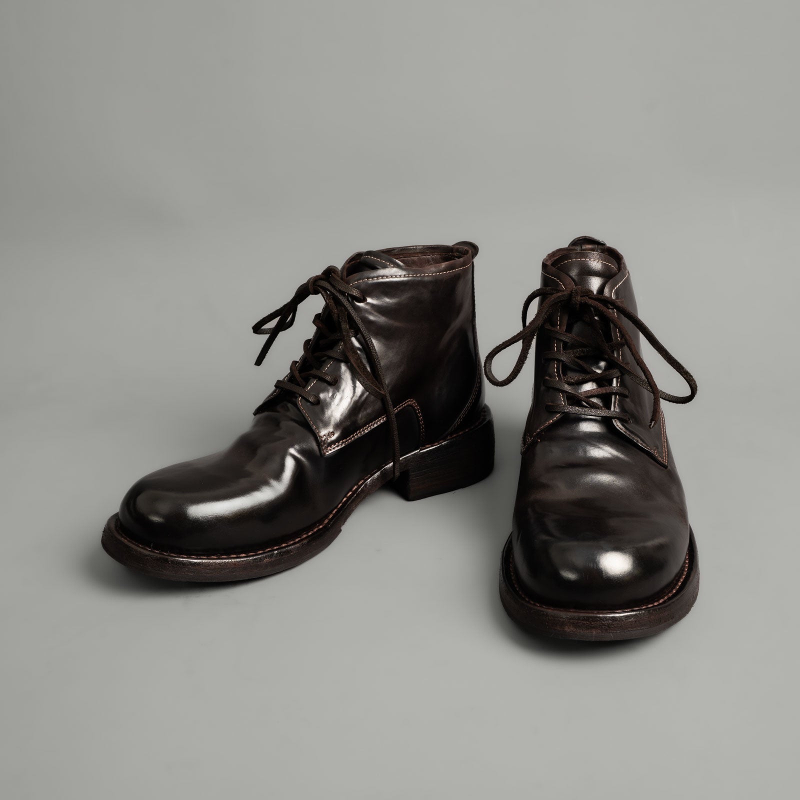 Washed Cordovan High-Top Chukka