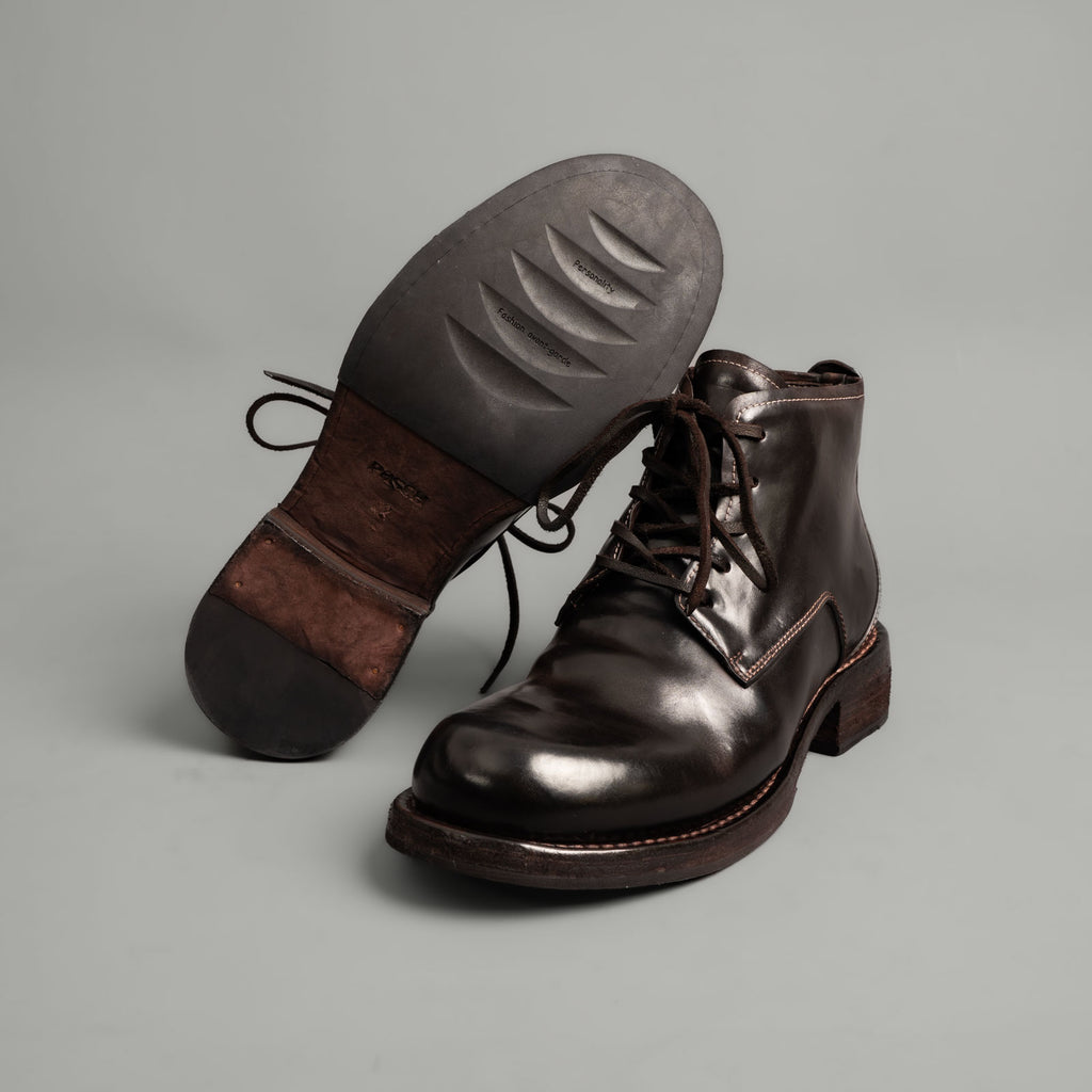 Washed Cordovan High-Top Chukka