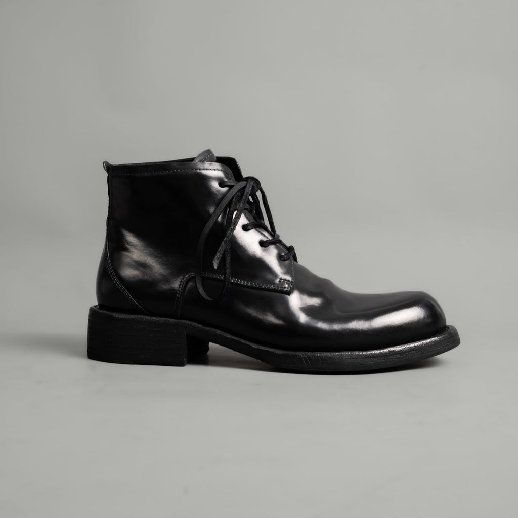 5-Eyelet Washed Cordovan Boots Black