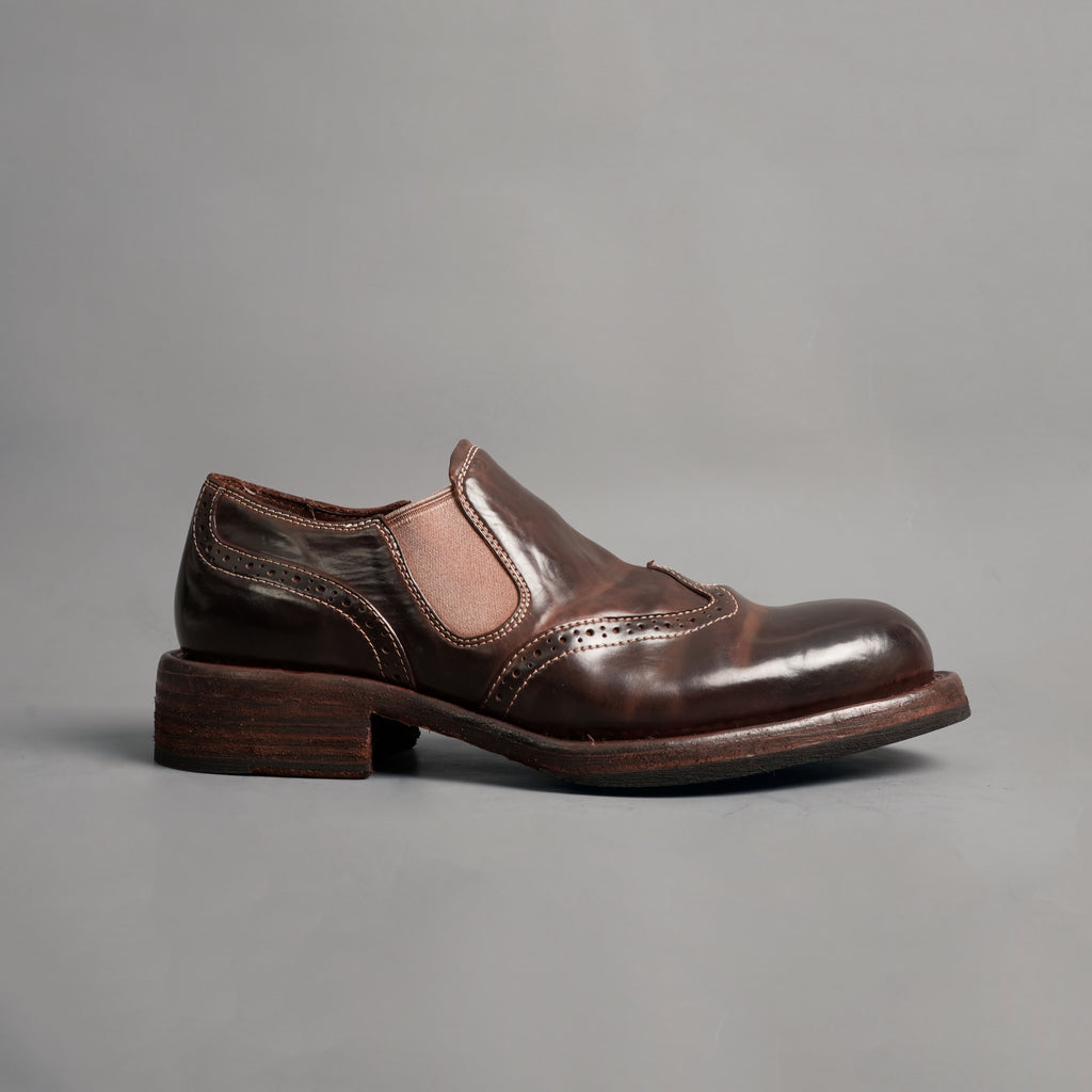 Washed Cordovan Wingtip Slip-On