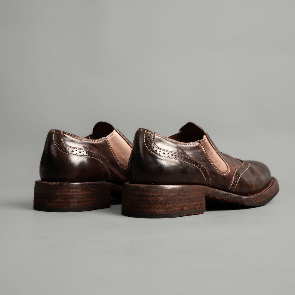 Washed Cordovan Wingtip Slip-On