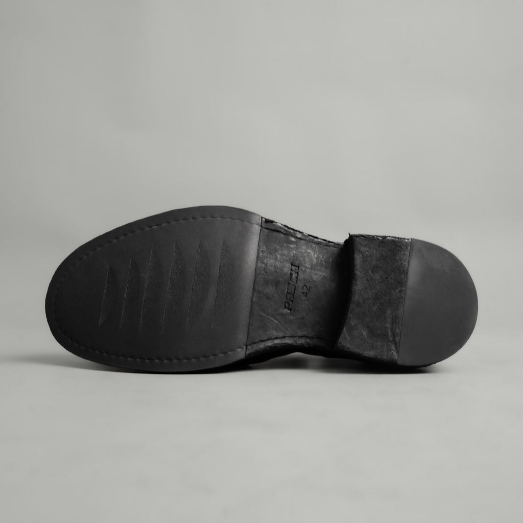 Black Cordovan Brogue Slip-On