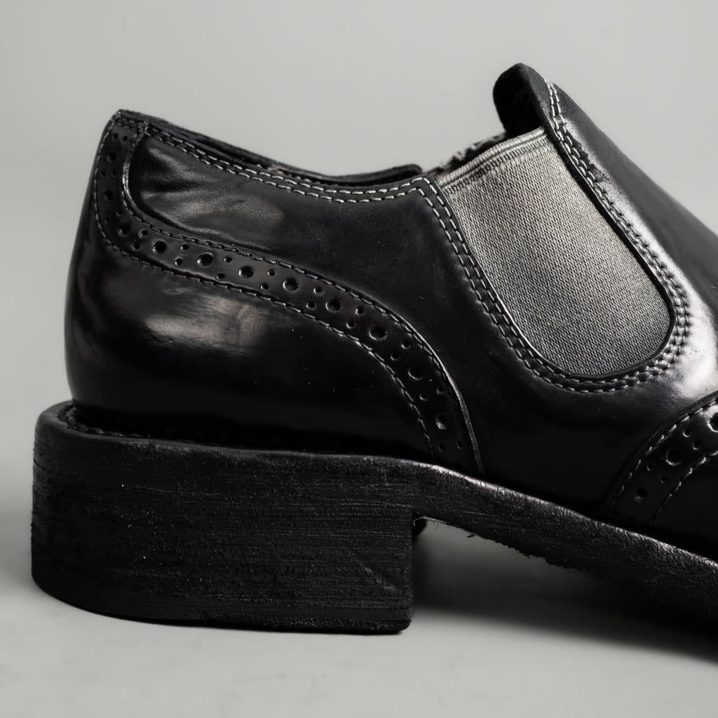 Black Cordovan Brogue Slip-On