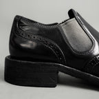 Black Cordovan Brogue Slip-On